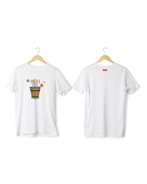 Greys&Blues Hues Pima Round Neck T-Shirt - White